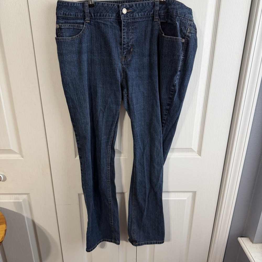 Sonoma Life + Style Blue Denim Straight Leg Jeans Women's Size 16 Preppy Boho